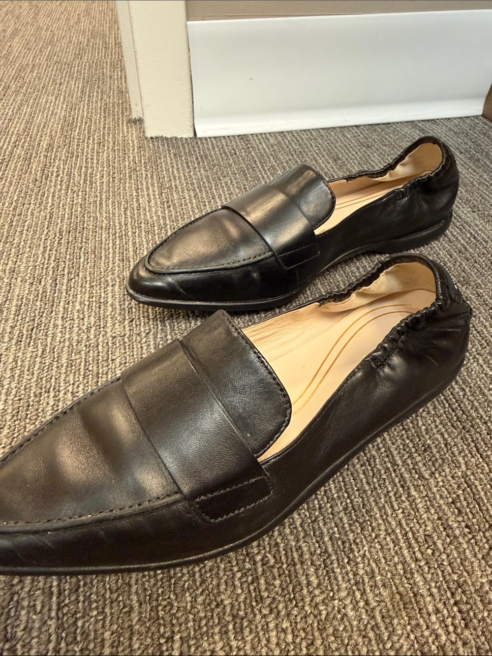 Cole Haan Black Pointed Toe Loafers - Size 7 - Picture 8 of 10